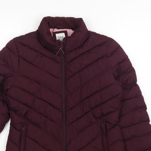 GAP Women’s Red Size 10 Quilted Puffer Jacket Full Zip