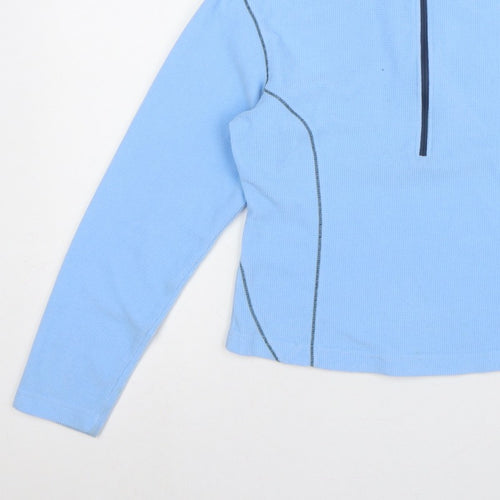 Lowe Alpine Women Blue Small 1/2 Zip Fleece Sweatshirt
