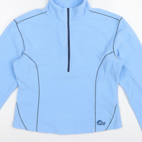 Lowe Alpine Women Blue Small 1/2 Zip Fleece Sweatshirt