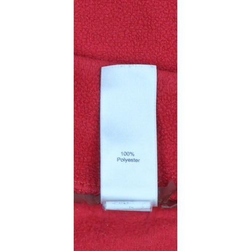 Quechua Women Red UK 12 Fleece 1/2 Zip Raglan Sweatshirt Hiking