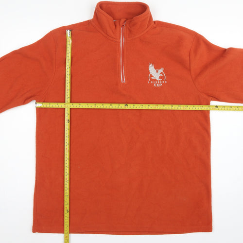 Atlas for Men Men’s Orange L 1/4 Zip Fleece Sweatshirt Outdoor