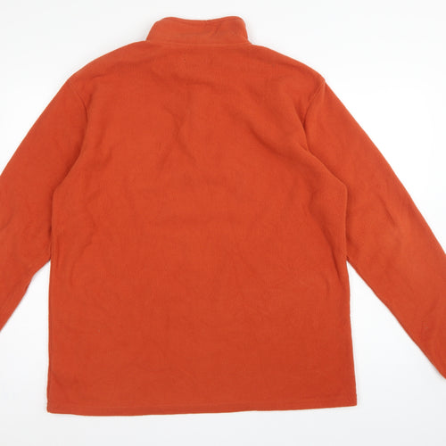 Atlas for Men Men’s Orange L 1/4 Zip Fleece Sweatshirt Outdoor