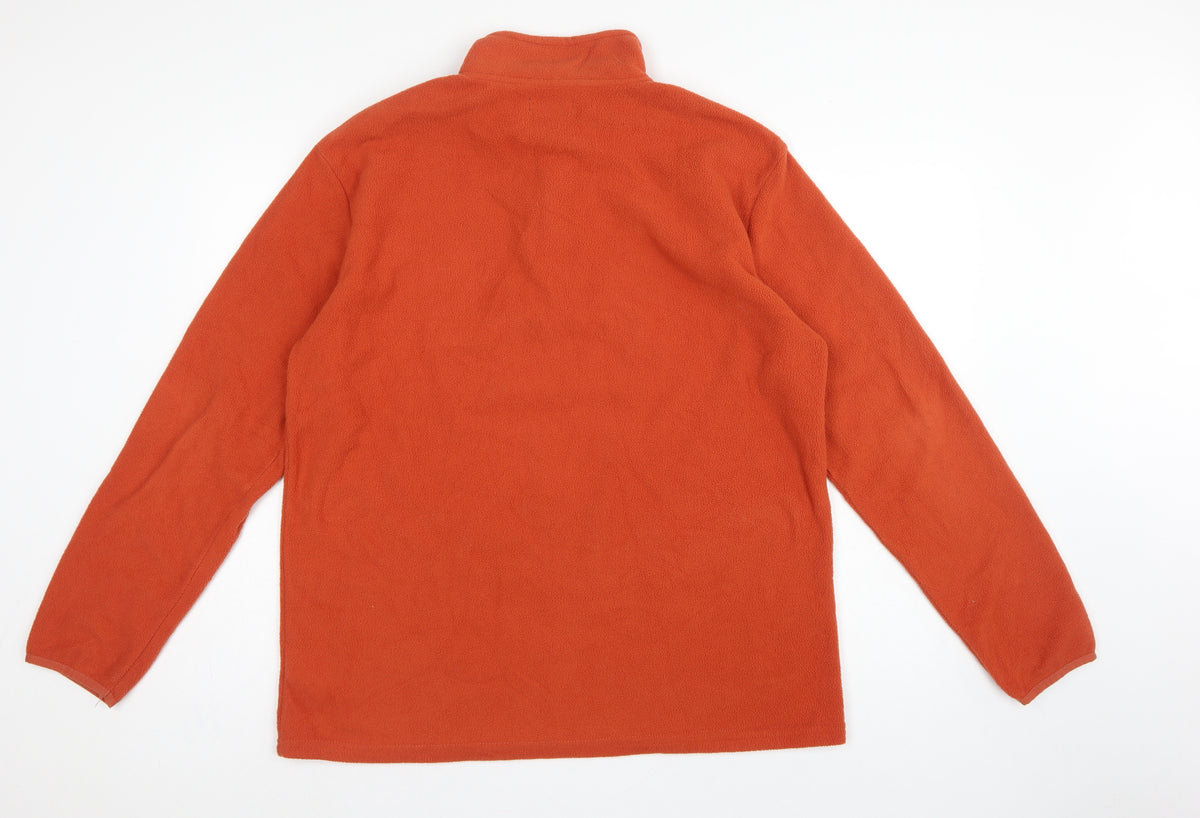 Atlas for Men Men’s Orange L 1/4 Zip Fleece Sweatshirt Outdoor