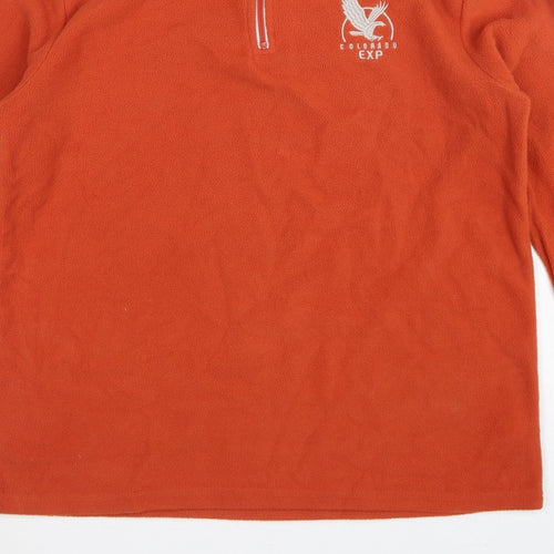 Atlas for Men Men’s Orange L 1/4 Zip Fleece Sweatshirt Outdoor