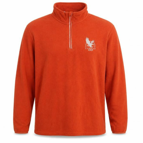 Atlas for Men Men’s Orange L 1/4 Zip Fleece Sweatshirt Outdoor