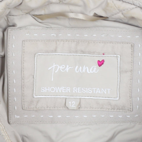 Per Una Women’s Beige UK 12 Shower Resistant Quilted Jacket