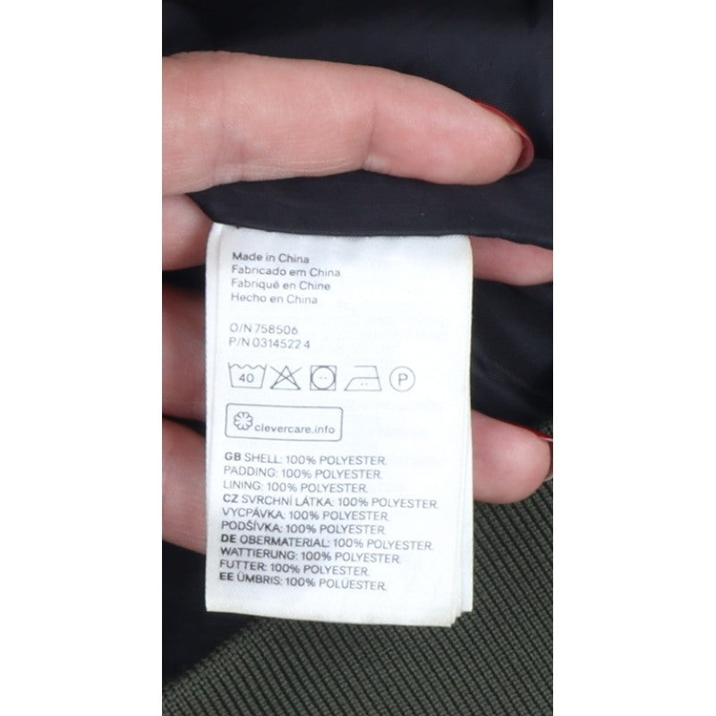 H&M Divided Women’s Green UK 12 Quilted Padded Bomber Jacket