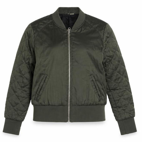 H&M Divided Women’s Green UK 12 Quilted Padded Bomber Jacket