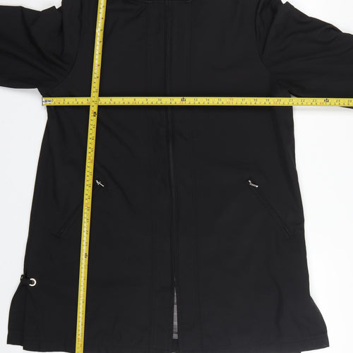 Dash Women Black UK 14 Mid-Length Basic Jacket Full Zip