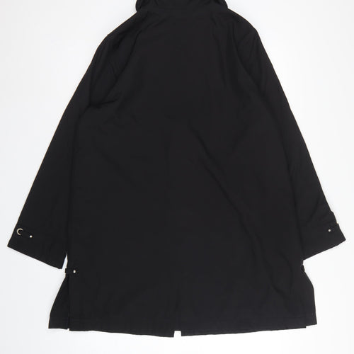 Dash Women Black UK 14 Mid-Length Basic Jacket Full Zip