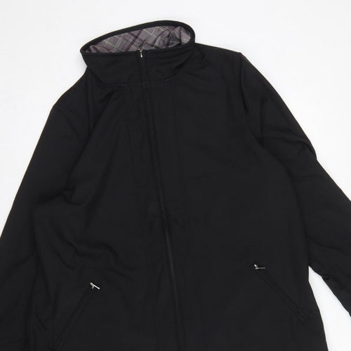Dash Women Black UK 14 Mid-Length Basic Jacket Full Zip