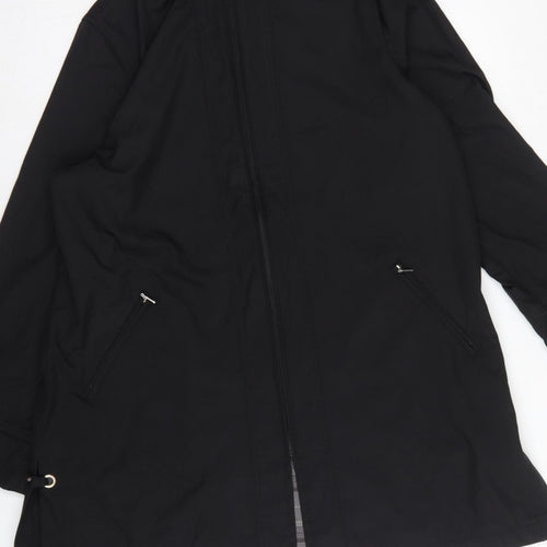 Dash Women Black UK 14 Mid-Length Basic Jacket Full Zip