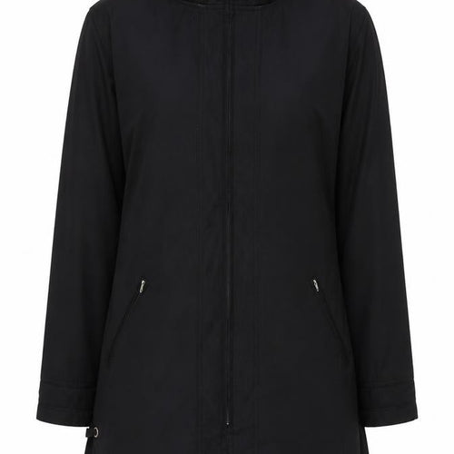 Dash Women Black UK 14 Mid-Length Basic Jacket Full Zip