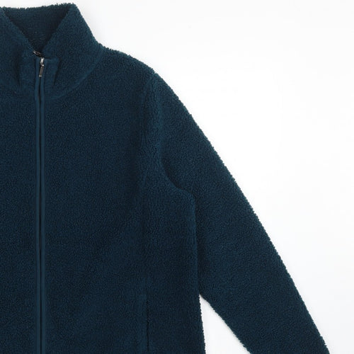 Bonmarché Women Blue Size 16 Fleece Full Zip Jacket Pockets