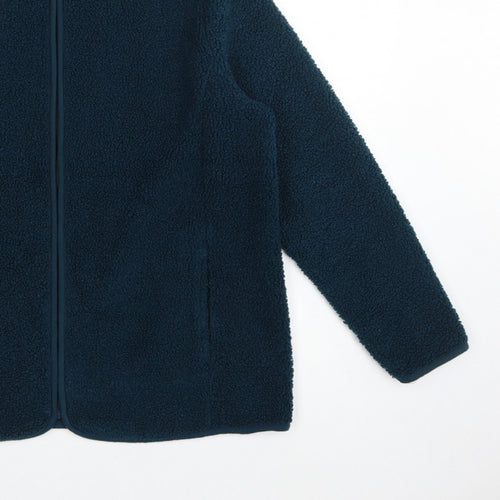 Bonmarché Women Blue Size 16 Fleece Full Zip Jacket Pockets