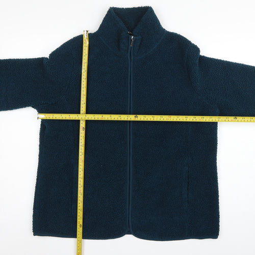 Bonmarché Women Blue Size 16 Fleece Full Zip Jacket Pockets