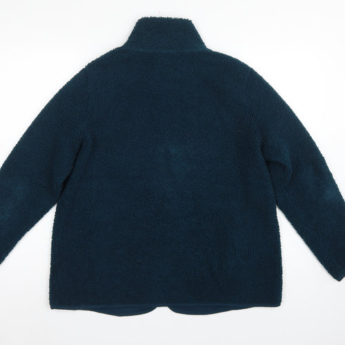 Bonmarché Women Blue Size 16 Fleece Full Zip Jacket Pockets