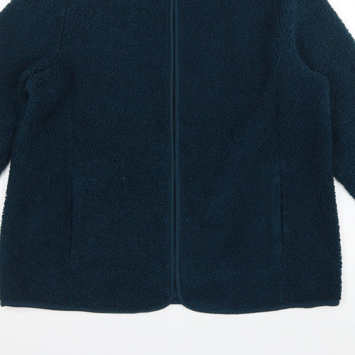 Bonmarché Women Blue Size 16 Fleece Full Zip Jacket Pockets