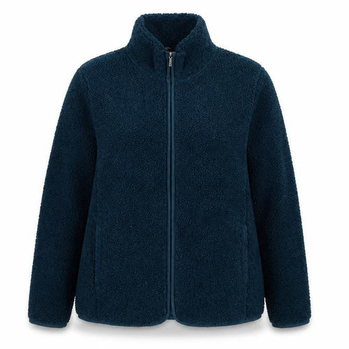Bonmarché Women Blue Size 16 Fleece Full Zip Jacket Pockets