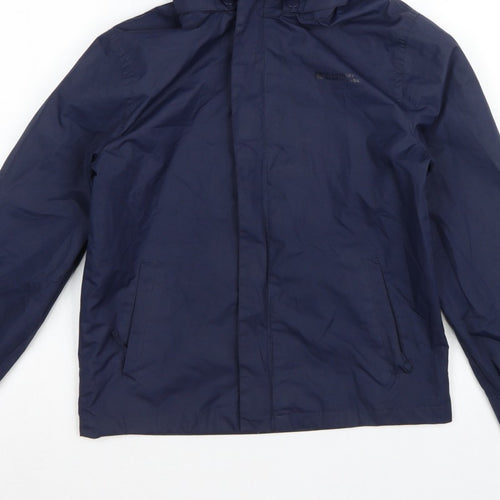 Mountain Warehouse Boys Blue 9-10 Years Hooded Rain Jacket Outdoor