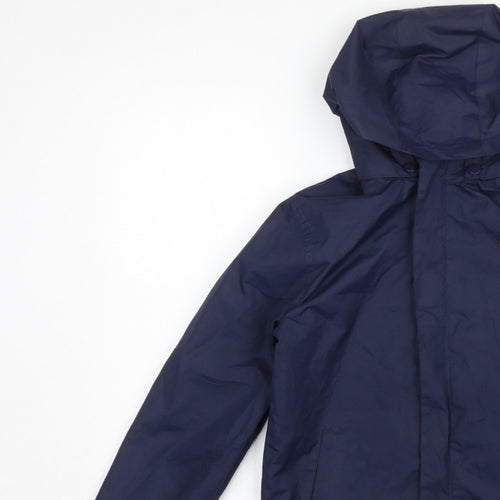 Mountain Warehouse Boys Blue 9-10 Years Hooded Rain Jacket Outdoor