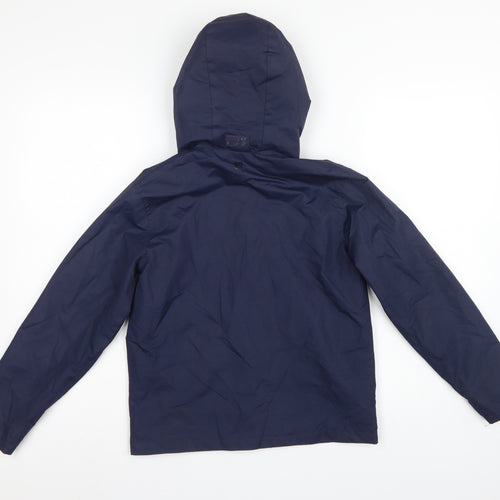 Mountain Warehouse Boys Blue 9-10 Years Hooded Rain Jacket Outdoor