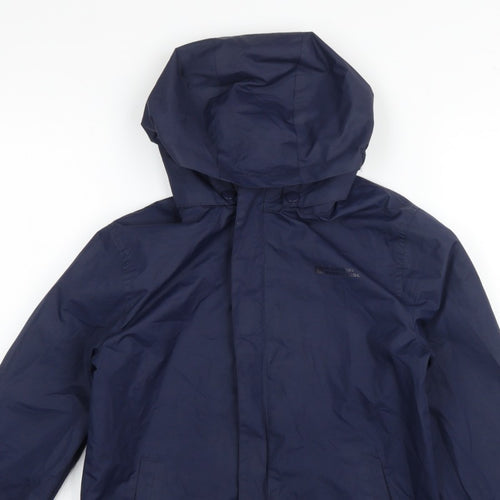 Mountain Warehouse Boys Blue 9-10 Years Hooded Rain Jacket Outdoor