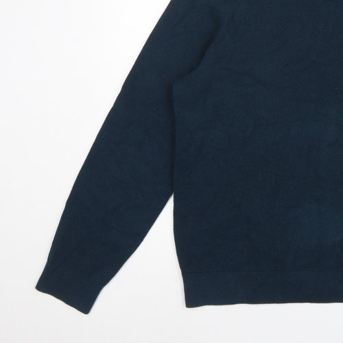 Marks and Spencer Men’s Blue 2XL Cotton Crew Neck Knit Pullover Jumper