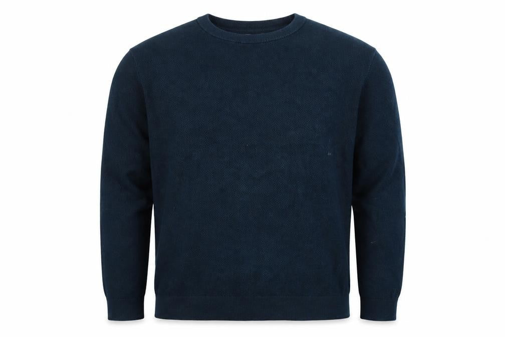 Marks and Spencer Men’s Blue 2XL Cotton Crew Neck Knit Pullover Jumper
