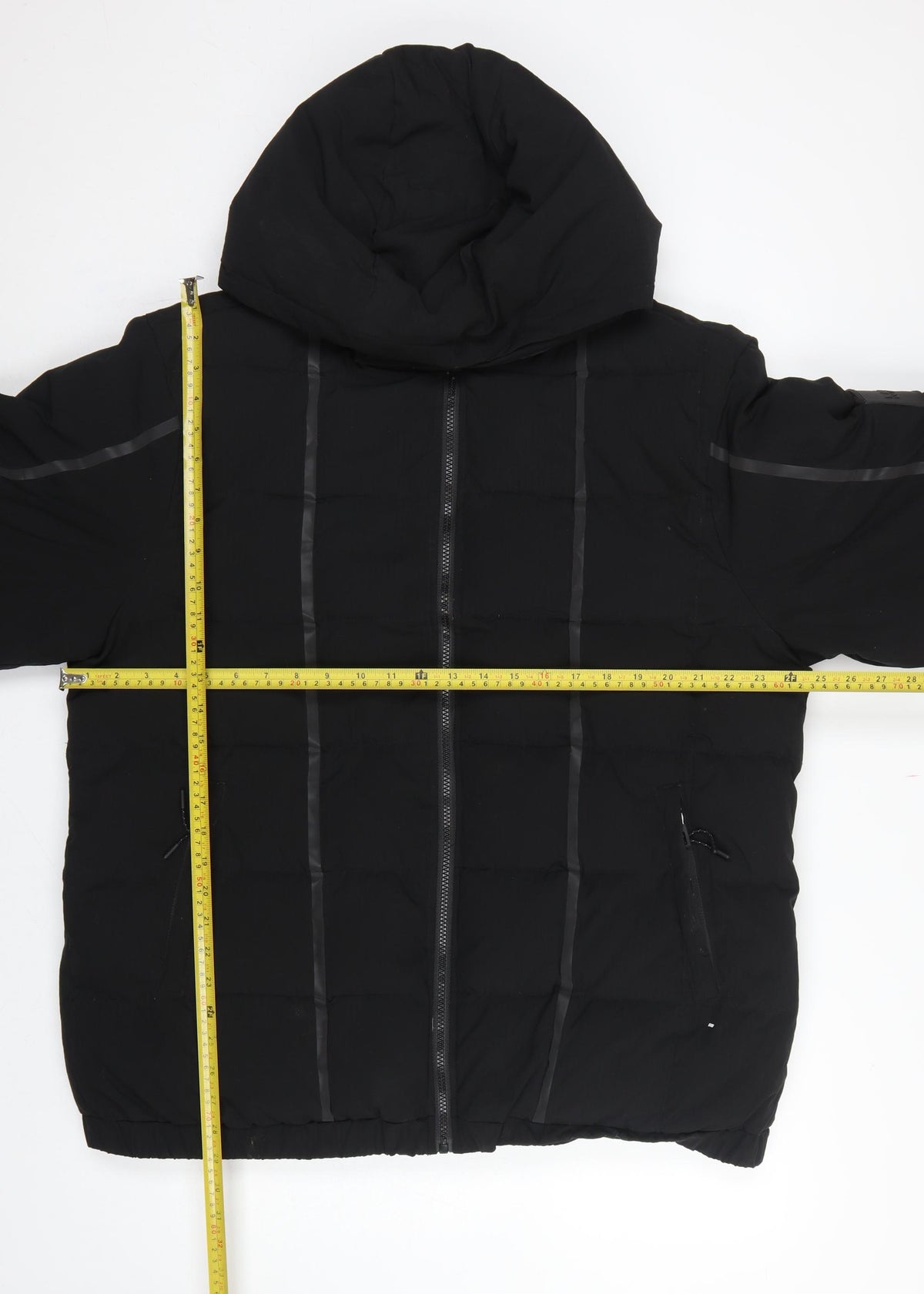 MAN Active Men Black XL Puffer Jacket Hooded Insulated Full Zip