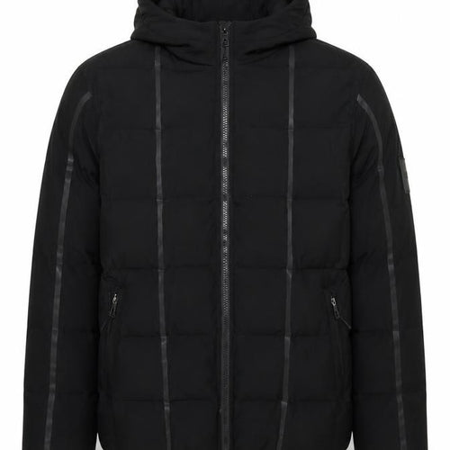 MAN Active Men Black XL Puffer Jacket Hooded Insulated Full Zip