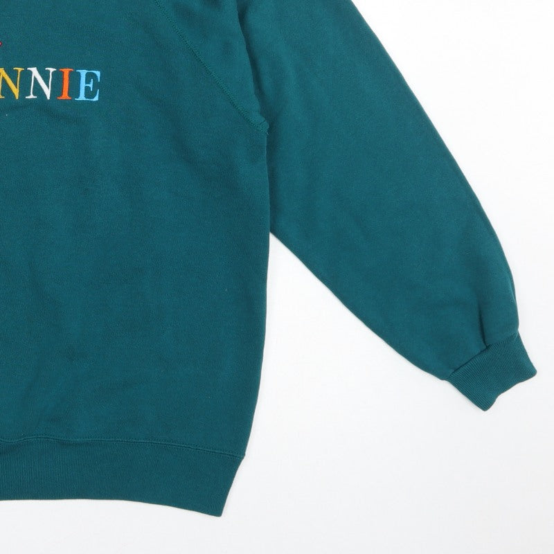 Hanes Women’s Green L Minnie Embroidered Crew Neck Sweatshirt