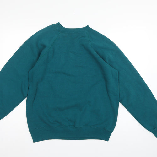 Hanes Women’s Green L Minnie Embroidered Crew Neck Sweatshirt
