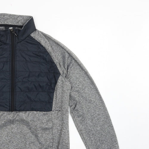New Balance Men’s Grey L Quilted 1/2 Zip High Neck Sweatshirt