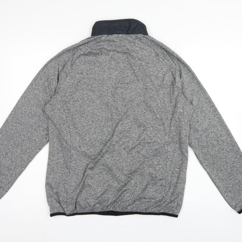 New Balance Men’s Grey L Quilted 1/2 Zip High Neck Sweatshirt