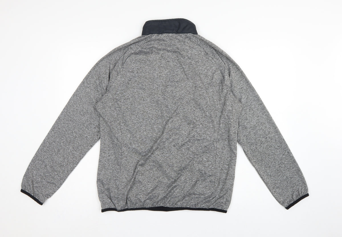 New Balance Men’s Grey L Quilted 1/2 Zip High Neck Sweatshirt