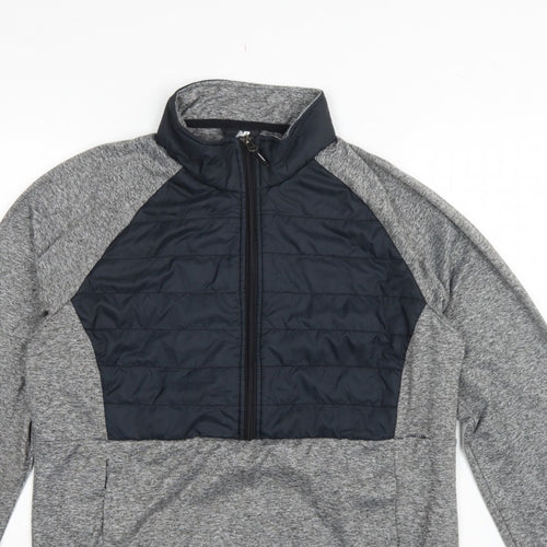 New Balance Men’s Grey L Quilted 1/2 Zip High Neck Sweatshirt