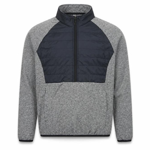 New Balance Men’s Grey L Quilted 1/2 Zip High Neck Sweatshirt