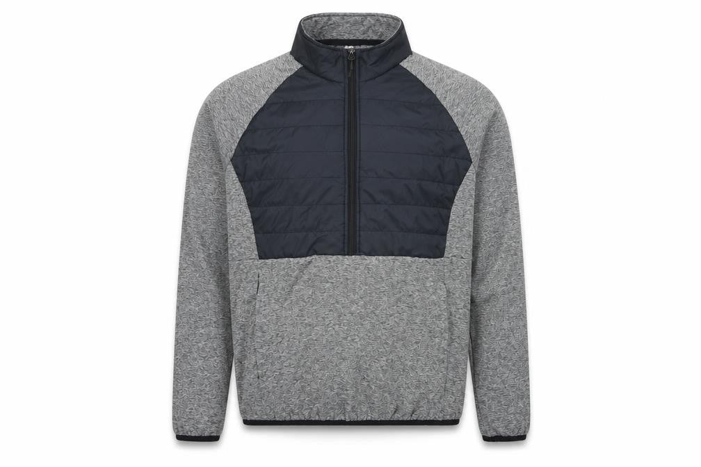 New Balance Men’s Grey L Quilted 1/2 Zip High Neck Sweatshirt