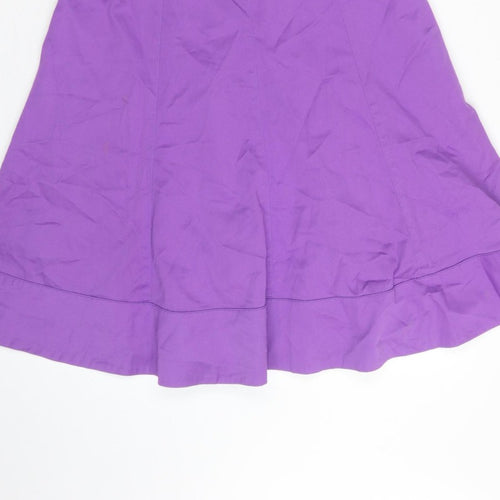 Coast Women Purple UK 12 Fit & Flare Knee Length Sleeveless Dress