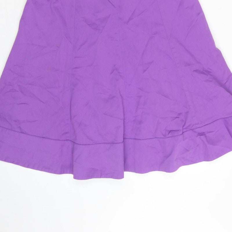 Coast Women Purple UK 12 Fit & Flare Knee Length Sleeveless Dress