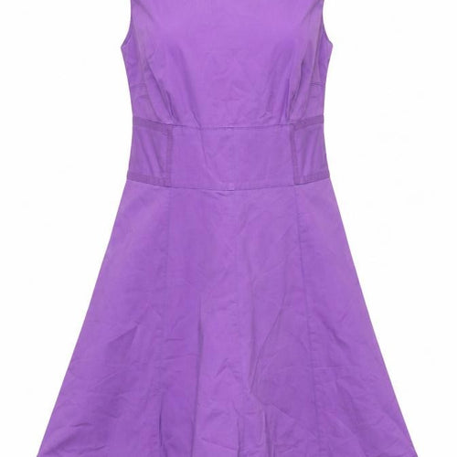 Coast Women Purple UK 12 Fit & Flare Knee Length Sleeveless Dress