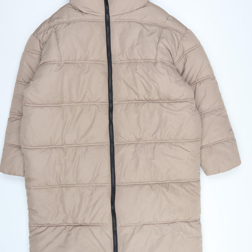 Roman Women’s Beige UK 14 Long Quilted Puffer Coat