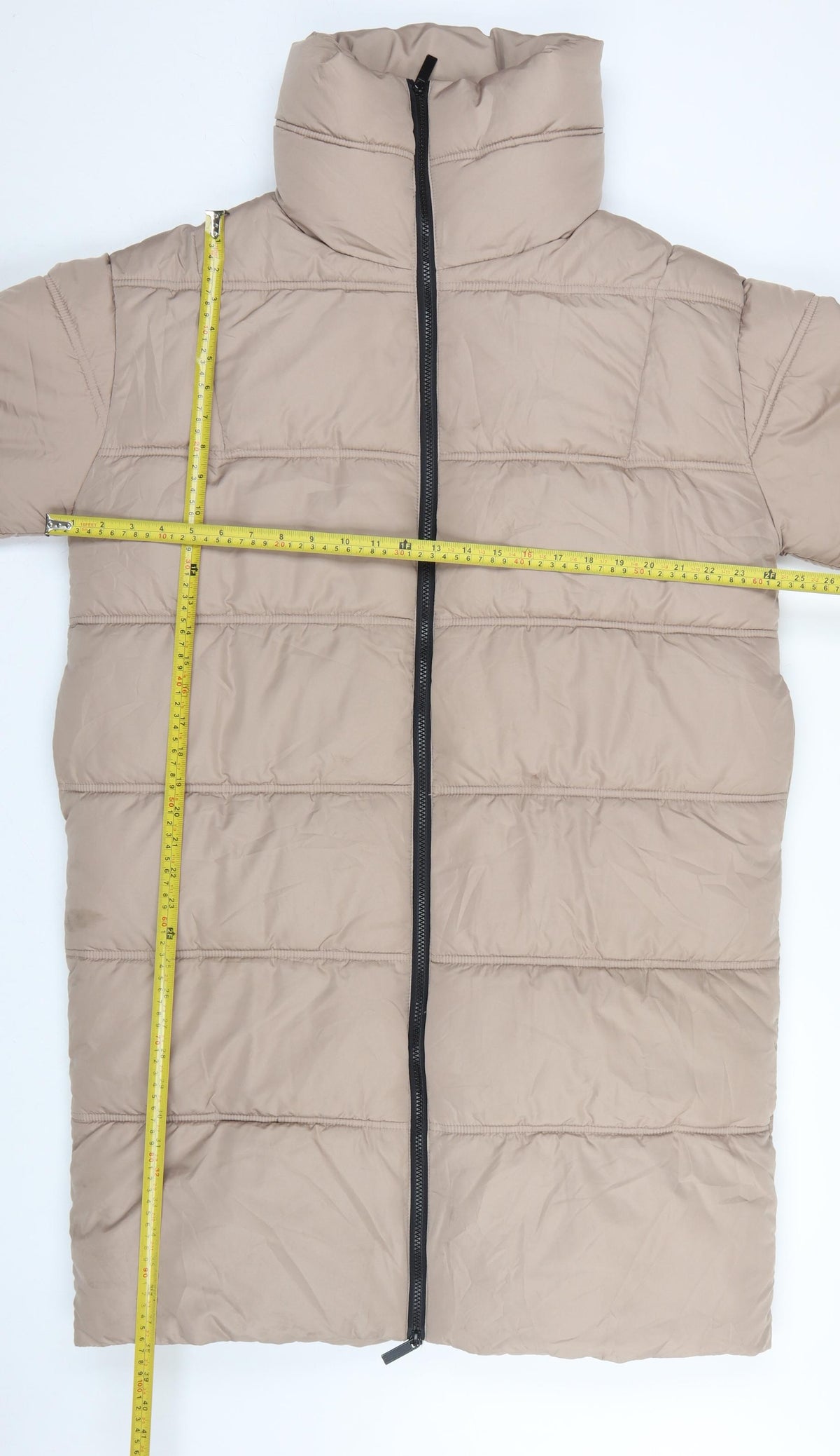 Roman Women’s Beige UK 14 Long Quilted Puffer Coat