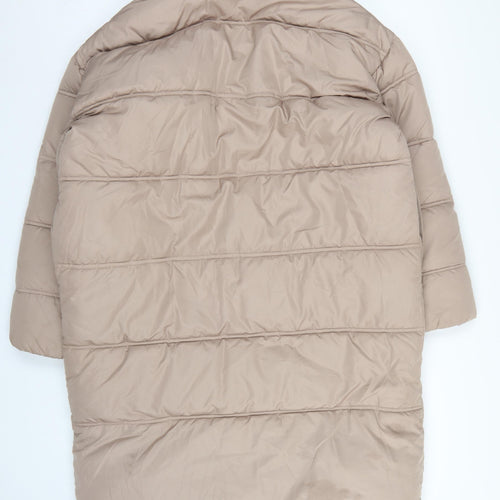 Roman Women’s Beige UK 14 Long Quilted Puffer Coat