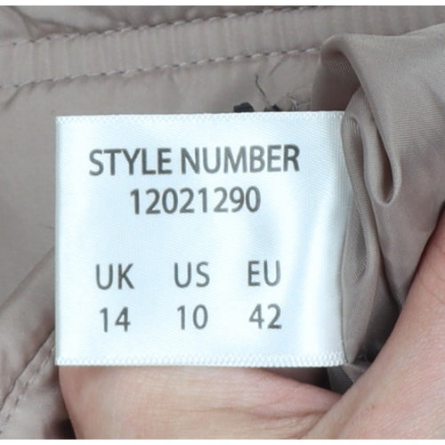 Roman Women’s Beige UK 14 Long Quilted Puffer Coat