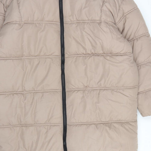 Roman Women’s Beige UK 14 Long Quilted Puffer Coat