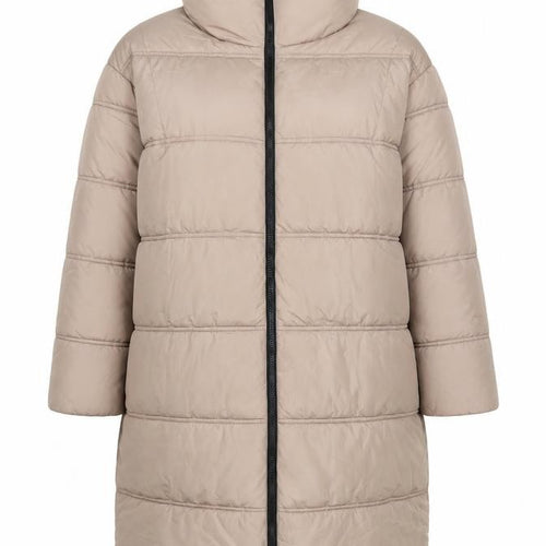 Roman Women’s Beige UK 14 Long Quilted Puffer Coat