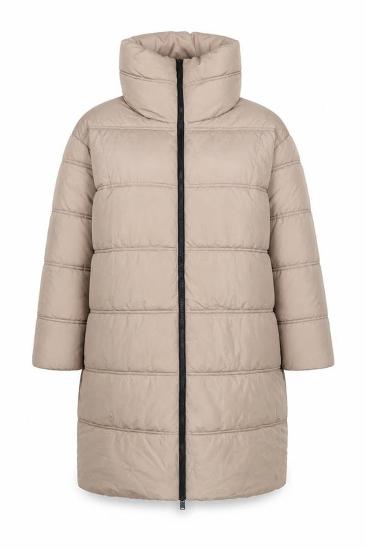 Roman Women’s Beige UK 14 Long Quilted Puffer Coat