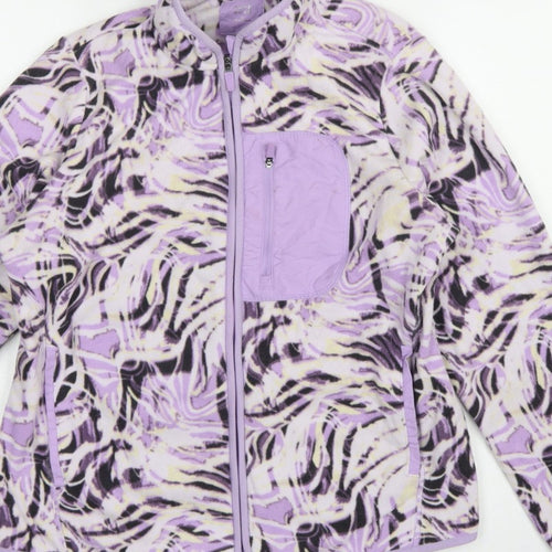 Marks and Spencer Women Purple UK 16 Goodmove Fleece Full Zip Jacket
